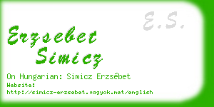 erzsebet simicz business card